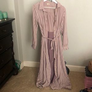 Mauve Button Maxi dress